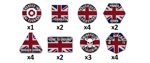 BRITISH TOKEN SET