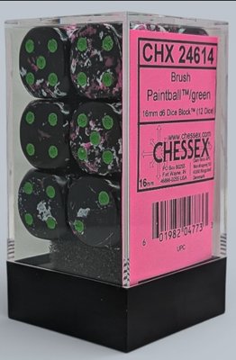 BRUSH 12D6 PAINTBALL/GREEN (16MM)