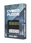 CYBER FUDGE DICE SET (8D6) BLACK/GREEN