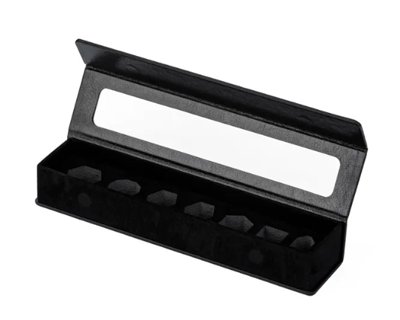 BLACK MAGNETIC LEATHER DICE BOX - RECTANGLE