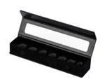 BLACK MAGNETIC LEATHER DICE BOX - RECTANGLE