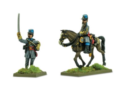 CONFEDERATE OFFICERS ADVANCING (FOOT AND MOUNTED) A