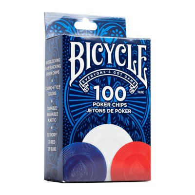 BICYCLE PLASTIC POKER CHIPS (100)
