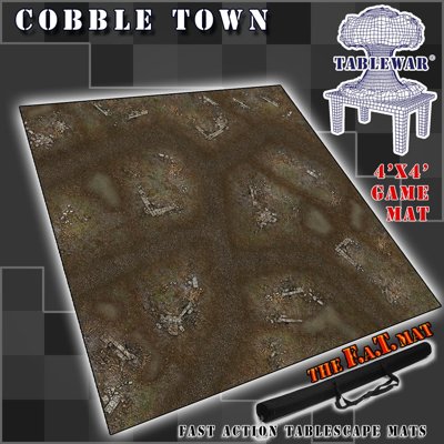 COBBLE TOWN GAMING MAT (4' X 4')