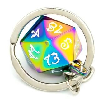 D20 KEYCHAIN - RAINBOW