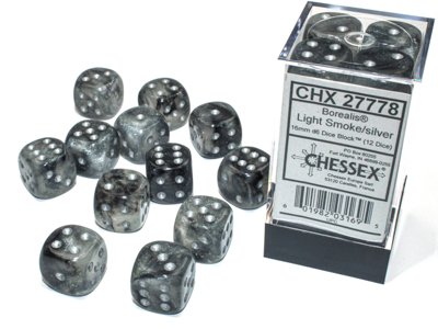 BOREALIS 12D6 LIGHT SMOKE/SILVER LUMINARY (16MM)
