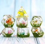 BLOSSOMS POLY DICE SET (7)